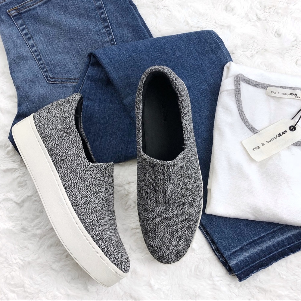 Vince Gray Slip-On Sneakers